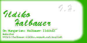 ildiko halbauer business card